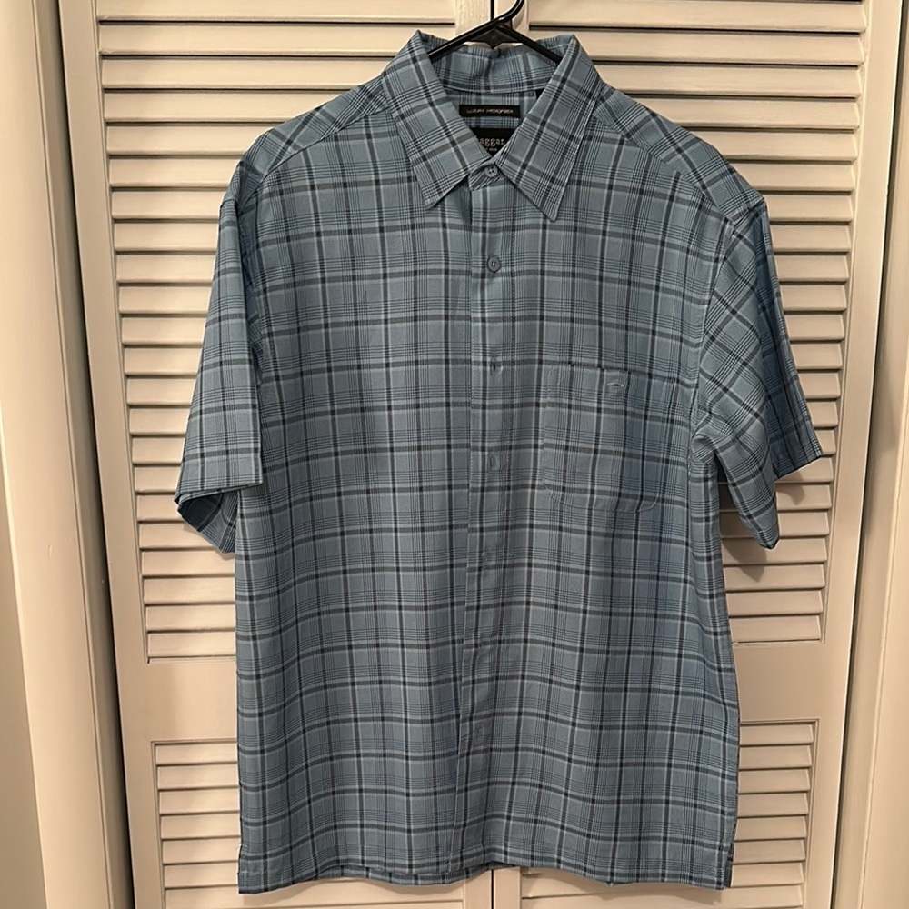 Haggar Blue Casual Button Down Shirt